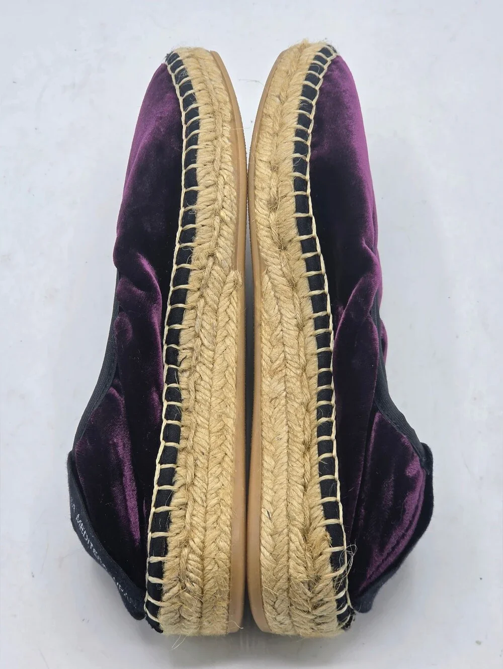 Anthropologie Naguisa Life Purple Velvet Allium Espadrille Flat Spain Sz 36 Boho